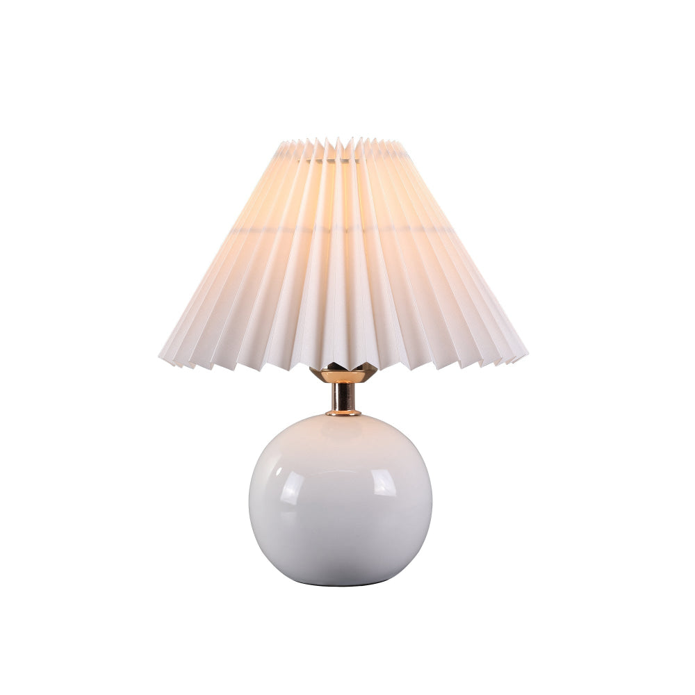 Orianna Modern Ceramic Base Fabric Shade Table Desk Light Lamp White Fast shipping On sale