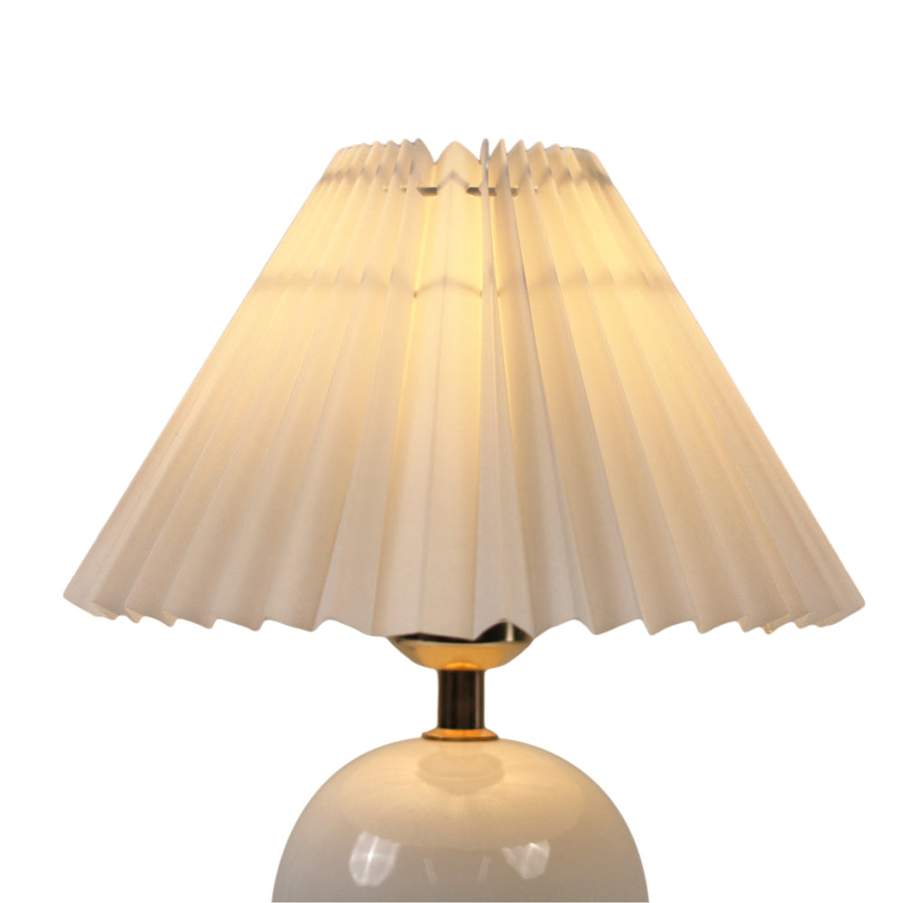 Orianna Modern Ceramic Base Fabric Shade Table Desk Light Lamp White Fast shipping On sale