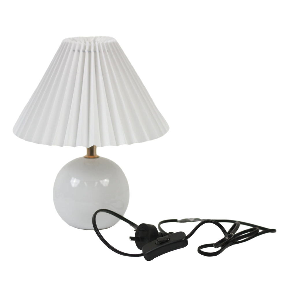 Orianna Modern Ceramic Base Fabric Shade Table Desk Light Lamp White Fast shipping On sale