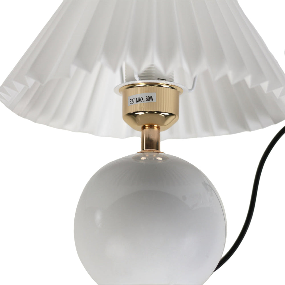 Orianna Modern Ceramic Base Fabric Shade Table Desk Light Lamp White Fast shipping On sale