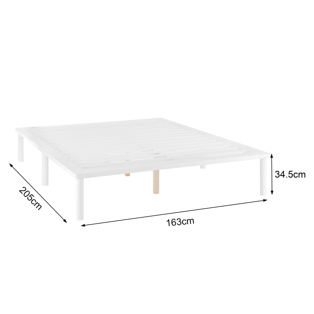 Orlando Wood Bed Frame Queen Size White Fast shipping On sale