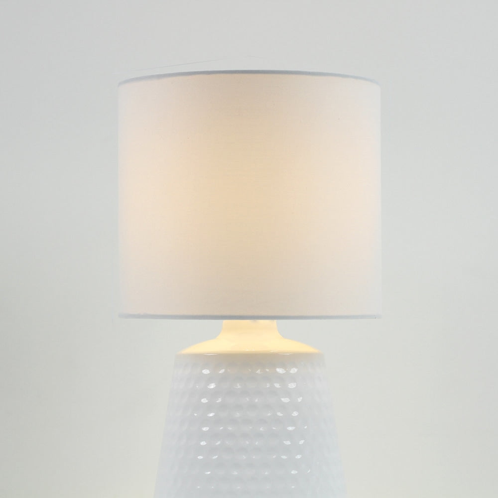 Osso Classic Touch Metal Table Lamp Light Fabric Shade - White Fast shipping On sale