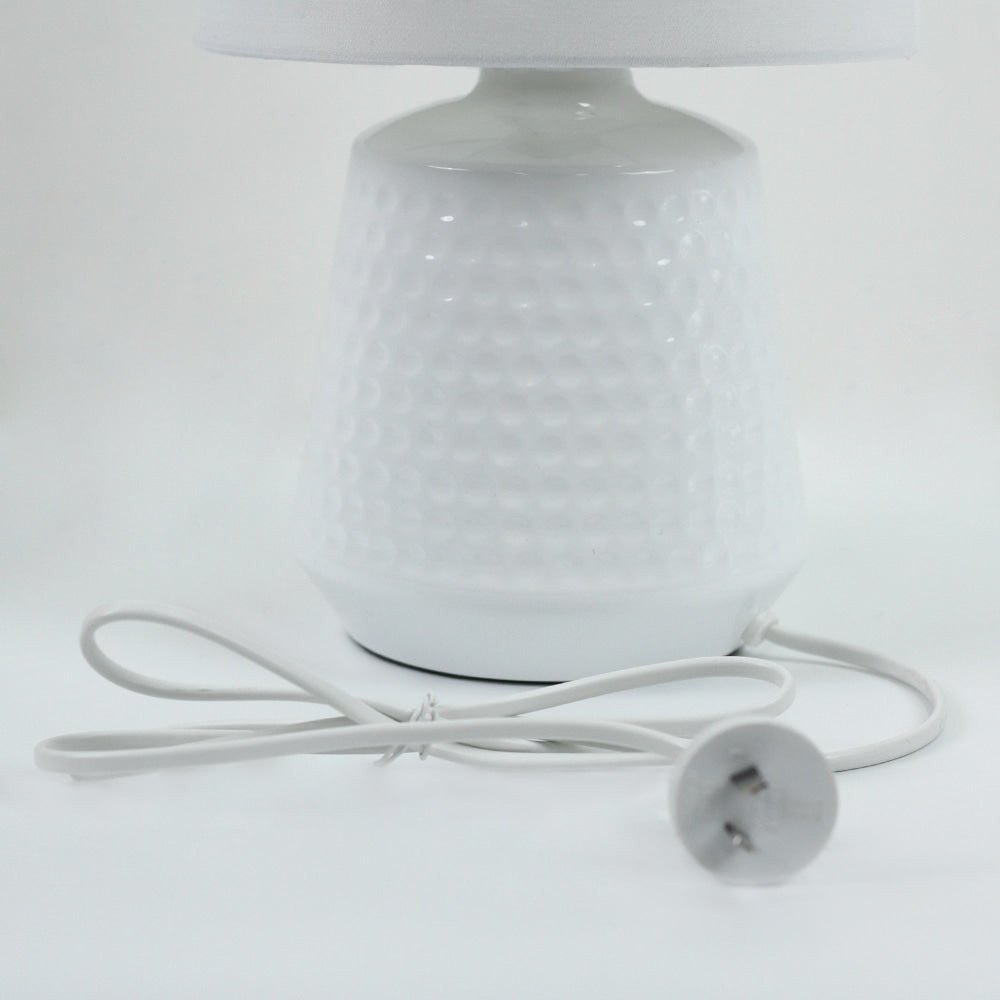 Osso Classic Touch Metal Table Lamp Light Fabric Shade - White Fast shipping On sale