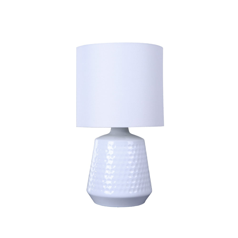 Osso Classic Touch Metal Table Lamp Light Fabric Shade - White Fast shipping On sale