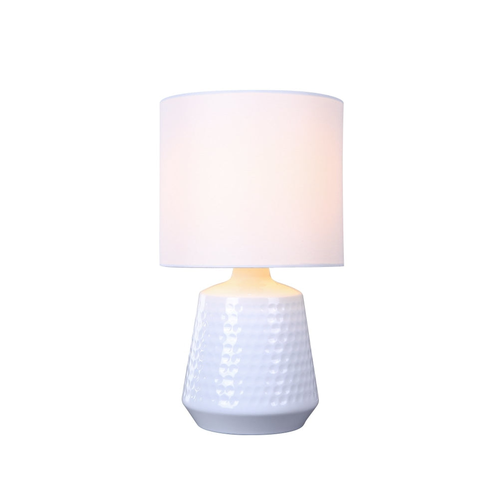 Osso Classic Touch Metal Table Lamp Light Fabric Shade - White Fast shipping On sale