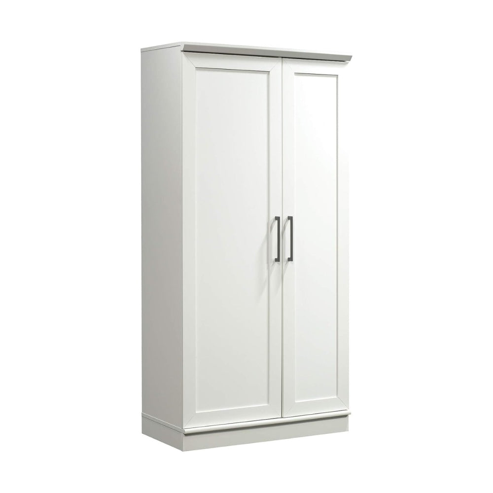 Oswald Wooden Tall 2-Door Cupboard Storage Cabinet Soft White Fast shipping On sale