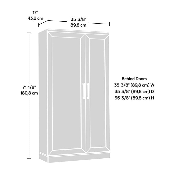 Oswald Wooden Tall 2-Door Cupboard Storage Cabinet Soft White Fast shipping On sale