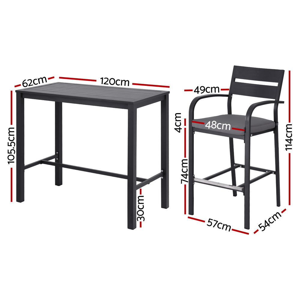 Outdoor Bar Set 5-Piece Patio Dining Chairs Aluminium Table Stools Sets Fast shipping On sale