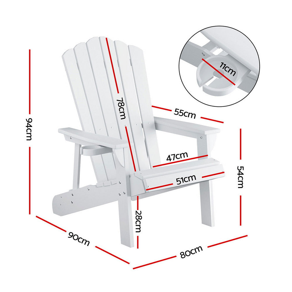 Outdoor Chairs HDPE Adirondack Beach Chair Sun Lounge Patio Furniture Garden white Fast shipping On sale