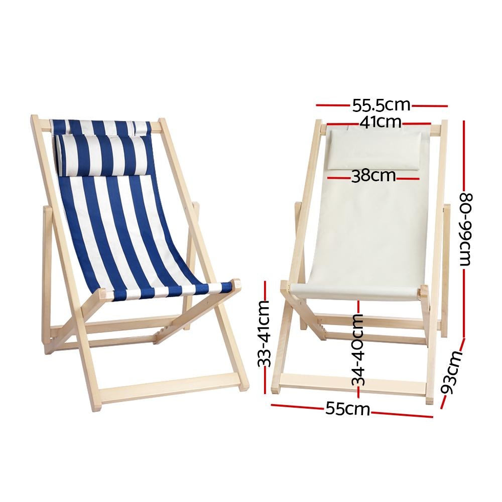 Outdoor Chairs Sun Lounge Deck Beach Chair Folding Wooden Patio Furniture Beige Fast shipping On sale