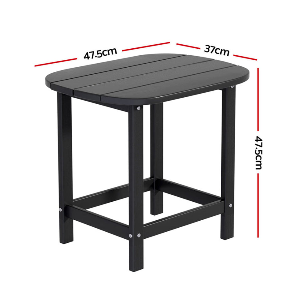 Outdoor Coffee Side Table HDPE Desk Patio Furniture Camping Garden Black Fast shipping On sale