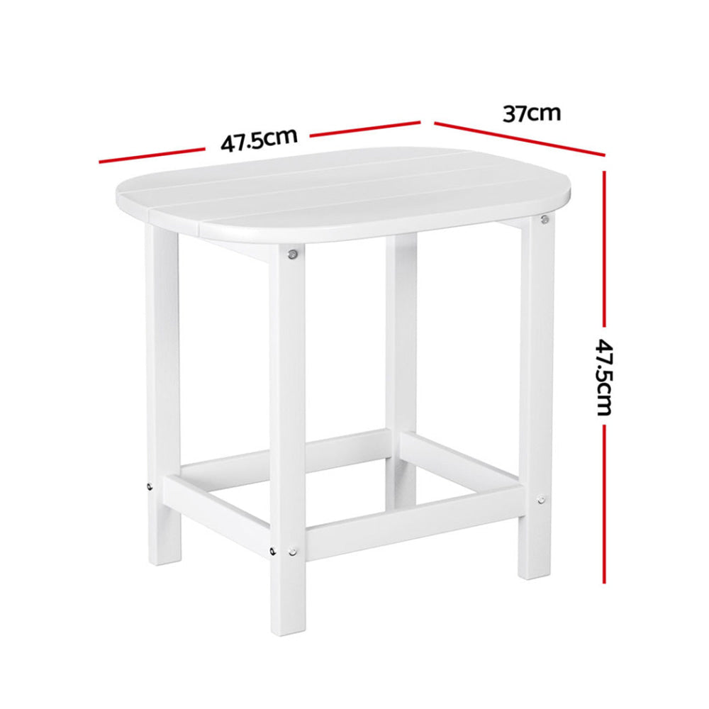 Outdoor Coffee Side Table HDPE Desk Patio Furniture Camping Garden White Fast shipping On sale
