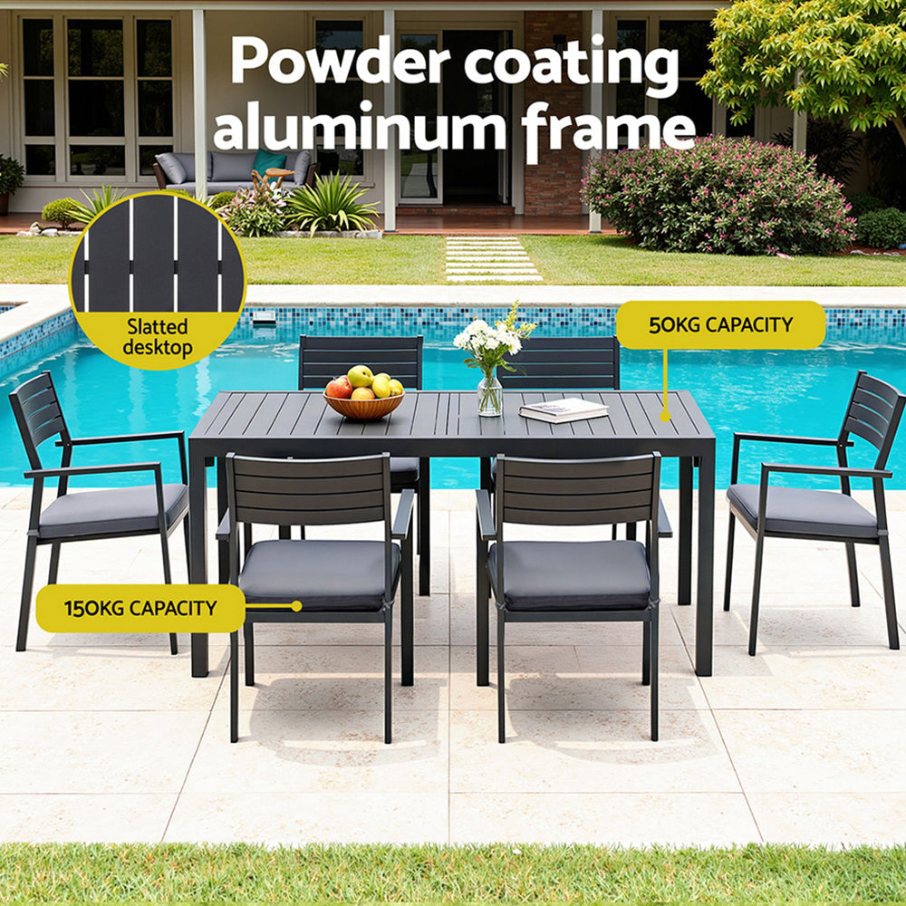 Outdoor Dining Set 9PCS Aluminum Extendable Table Chairs Patio Furniture Sets Fast shipping On sale