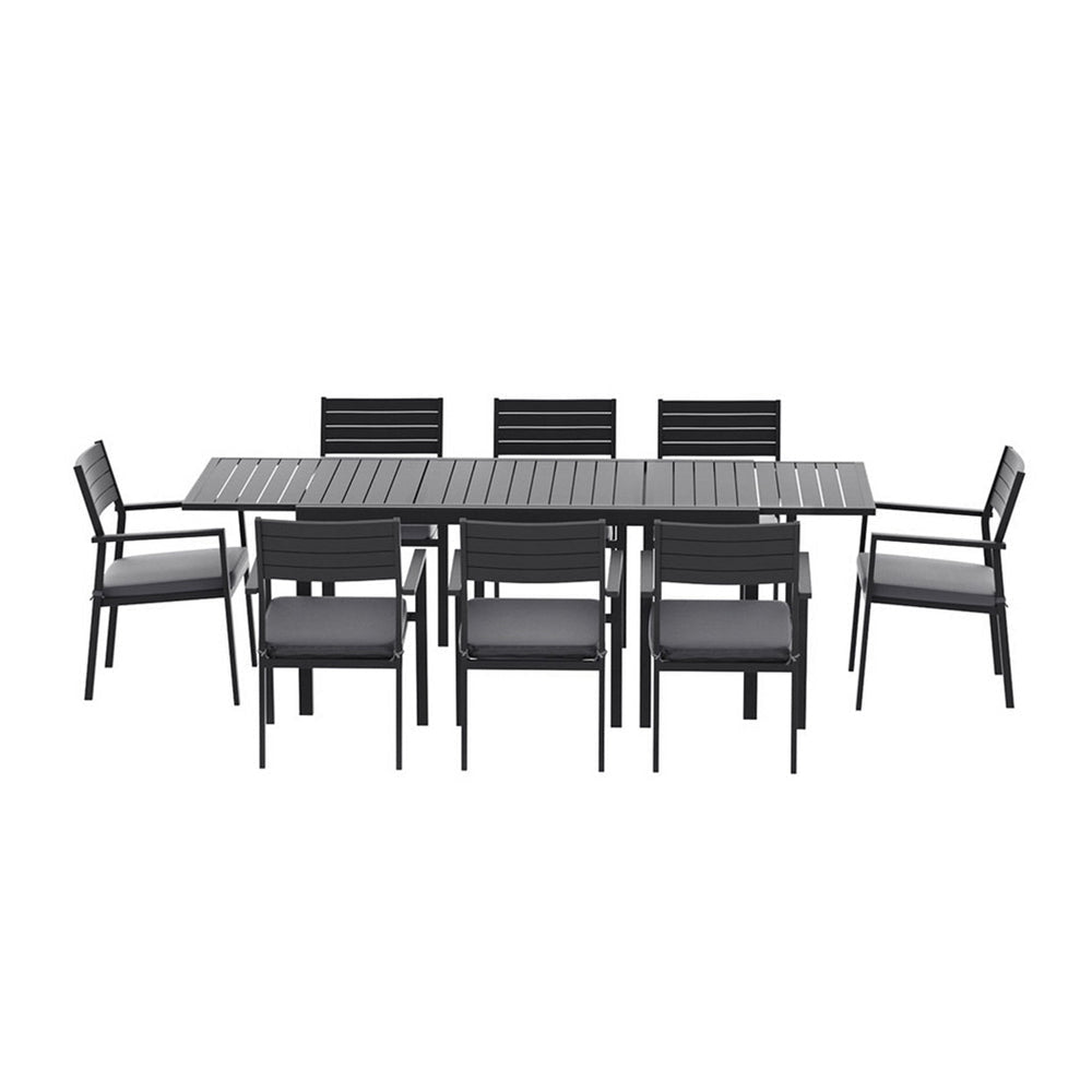 Outdoor Dining Set 9PCS Aluminum Extendable Table Chairs Patio Furniture Sets Fast shipping On sale