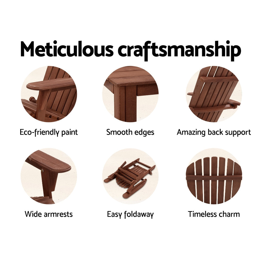 Outdoor Furniture Beach Chair Wooden Adirondack Patio Lounge Garden Fast shipping On sale