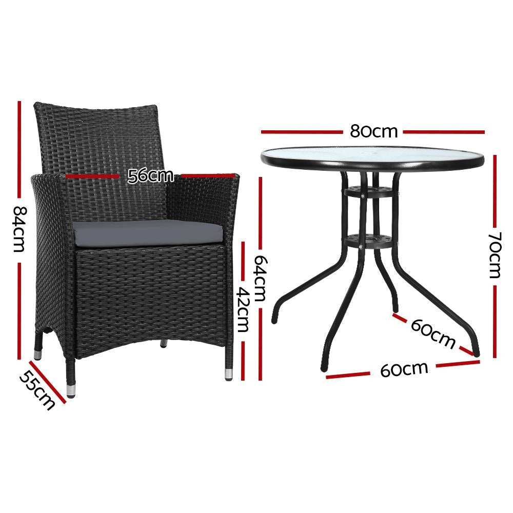Outdoor Furniture Dining Chair Table Bistro Set Wicker Patio Setting Tea Coffee Cafe Bar Sets Fast shipping On sale