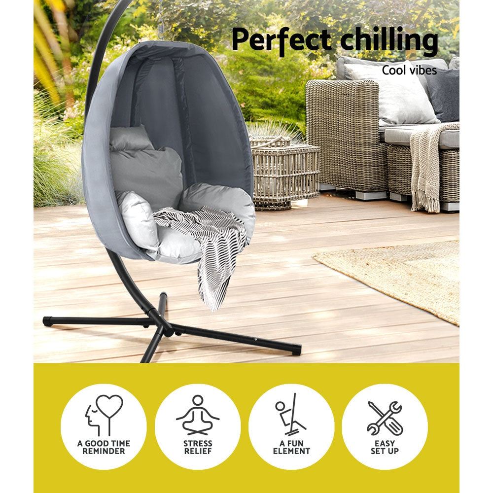 Outdoor Furniture Egg Hammock Hanging Swing Chair Pod Lounge Chairs Fast shipping On sale