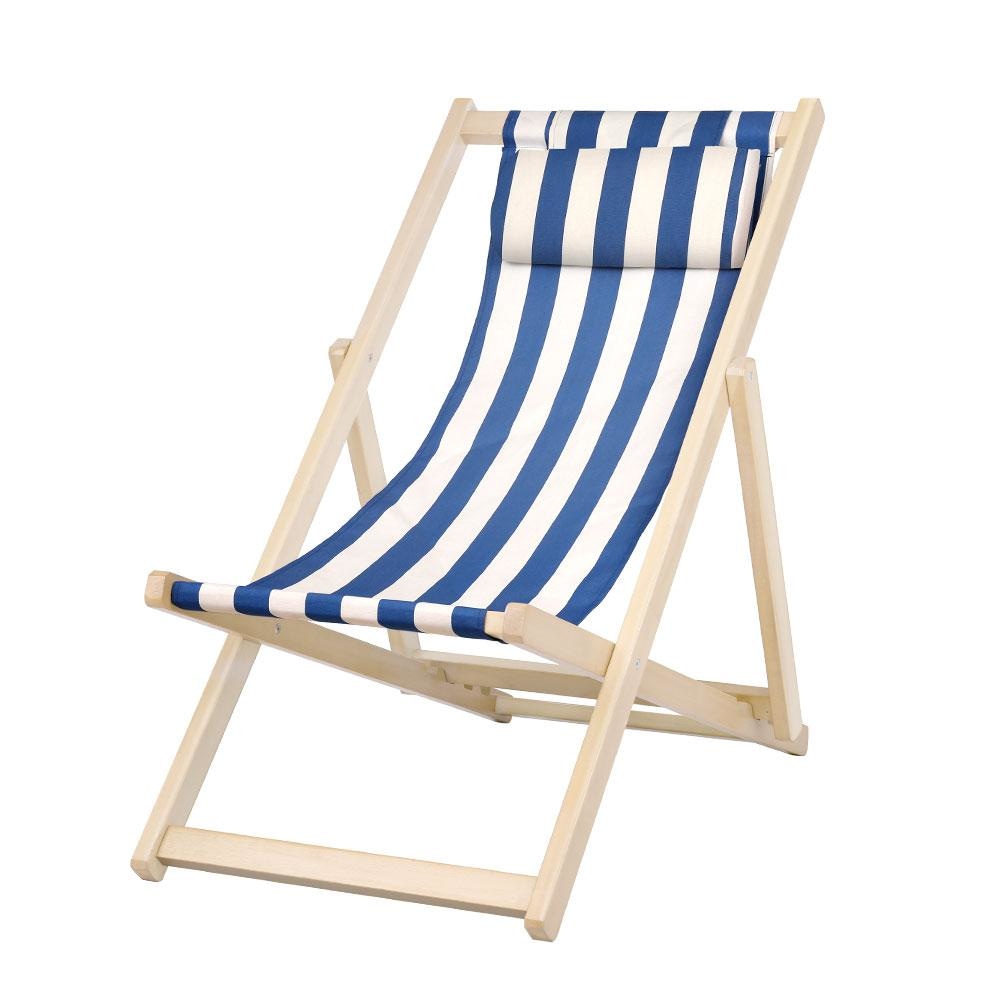 Outdoor Furniture Sun Lounge Beach Chairs Deck Chair Folding Wooden Patio Fast shipping On sale