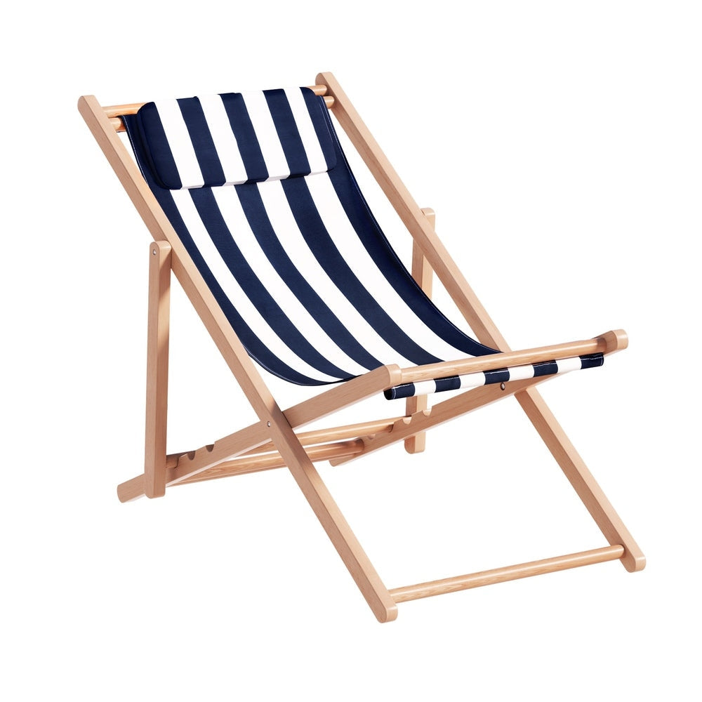 Outdoor Furniture Sun Lounge Beach Chairs Deck Chair Folding Wooden Patio Fast shipping On sale