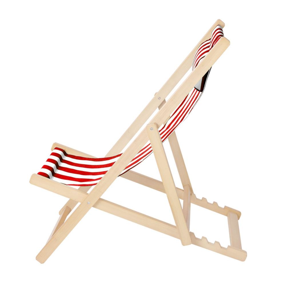 Outdoor Furniture Sun Lounge Wooden Beach Chairs Deck Chair Folding Patio Fast shipping On sale