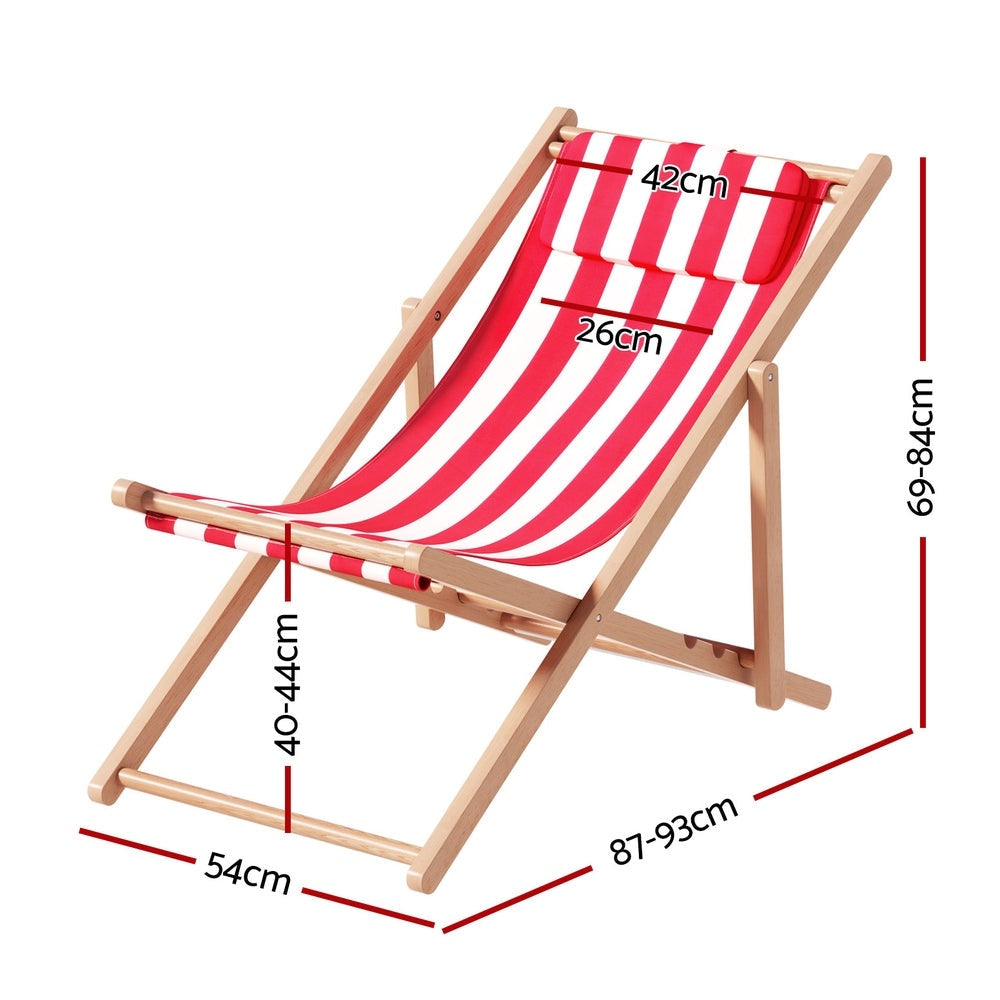 Outdoor Furniture Sun Lounge Wooden Beach Chairs Deck Chair Folding Patio Fast shipping On sale