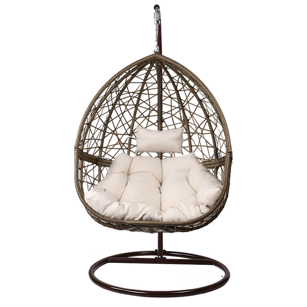 Outdoor Hanging Swing Chair - Brown Furniture Fast shipping On sale
