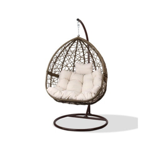 Outdoor Hanging Swing Chair - Brown Furniture Fast shipping On sale