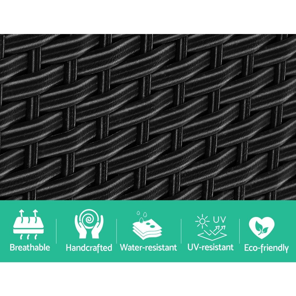 Outdoor Setting Wicker Loveseat Birstro Set Patio Garden Furniture Black Sets Fast shipping On sale