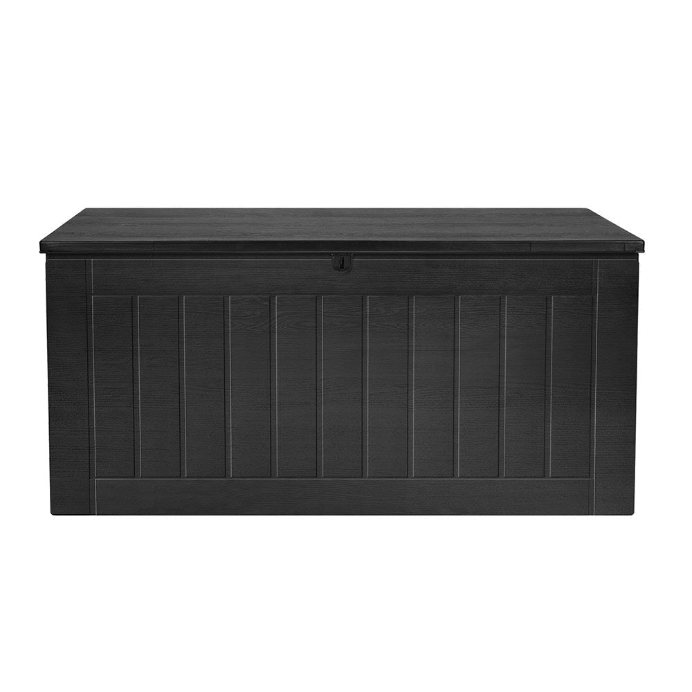 Outdoor Storage Box 830L Container Lockable Bench Tool Shed All Black Furniture Fast shipping On sale