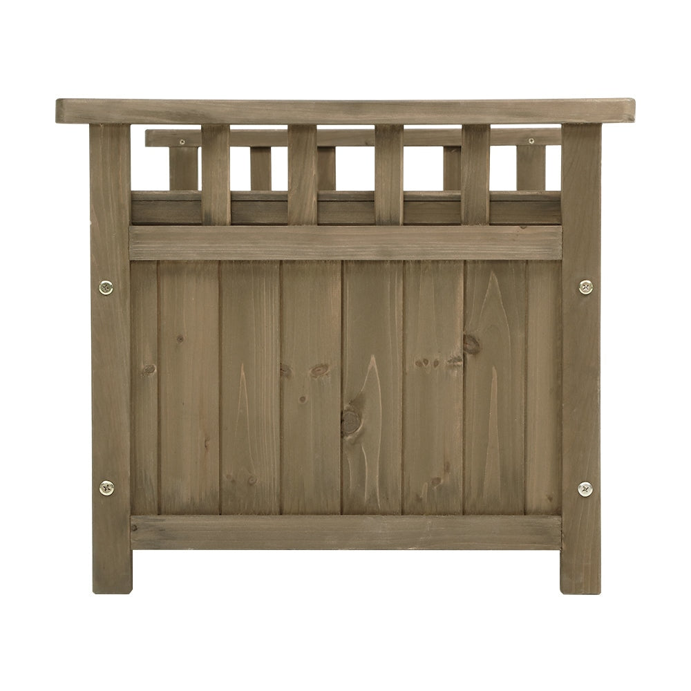 Outdoor Storage Box Wooden Garden Bench Chest Toy Tool Sheds Furniture Fast shipping On sale