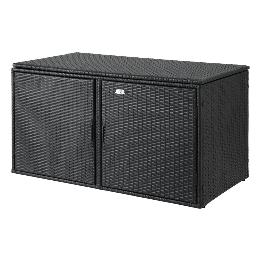 Outdoor Storage Cabinet Box Deck Wicker Shelf Chest Garden Shed Tools Black Furniture Fast shipping On sale