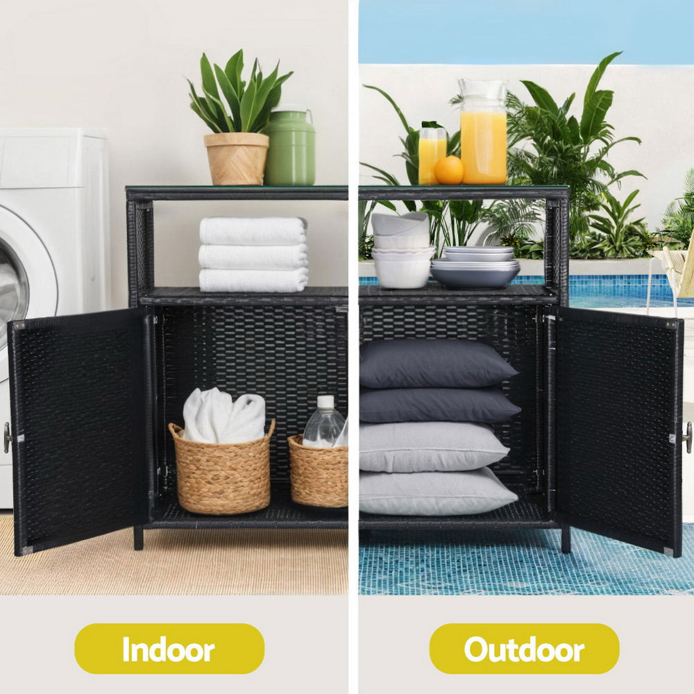 Outdoor Storage Cabinet Box Garage Wicker Shed Tools Shelf Chest Garden Furniture Fast shipping On sale