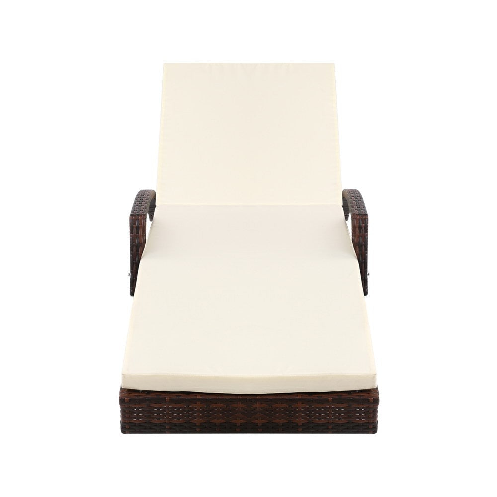 Outdoor Sun Lounge - Brown Furniture Fast shipping On sale