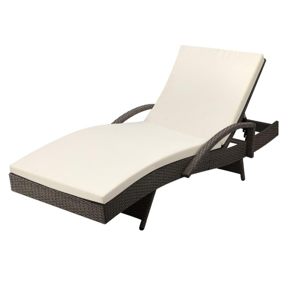 Outdoor Sun Lounge - Grey Furniture Fast shipping On sale