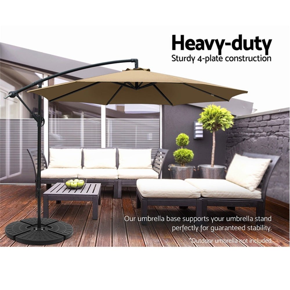 Outdoor Umbrella Stand 4 x Base Pod Plate Sand/Water Patio Cantilever Fanshaped Umbrellas Fast shipping On sale