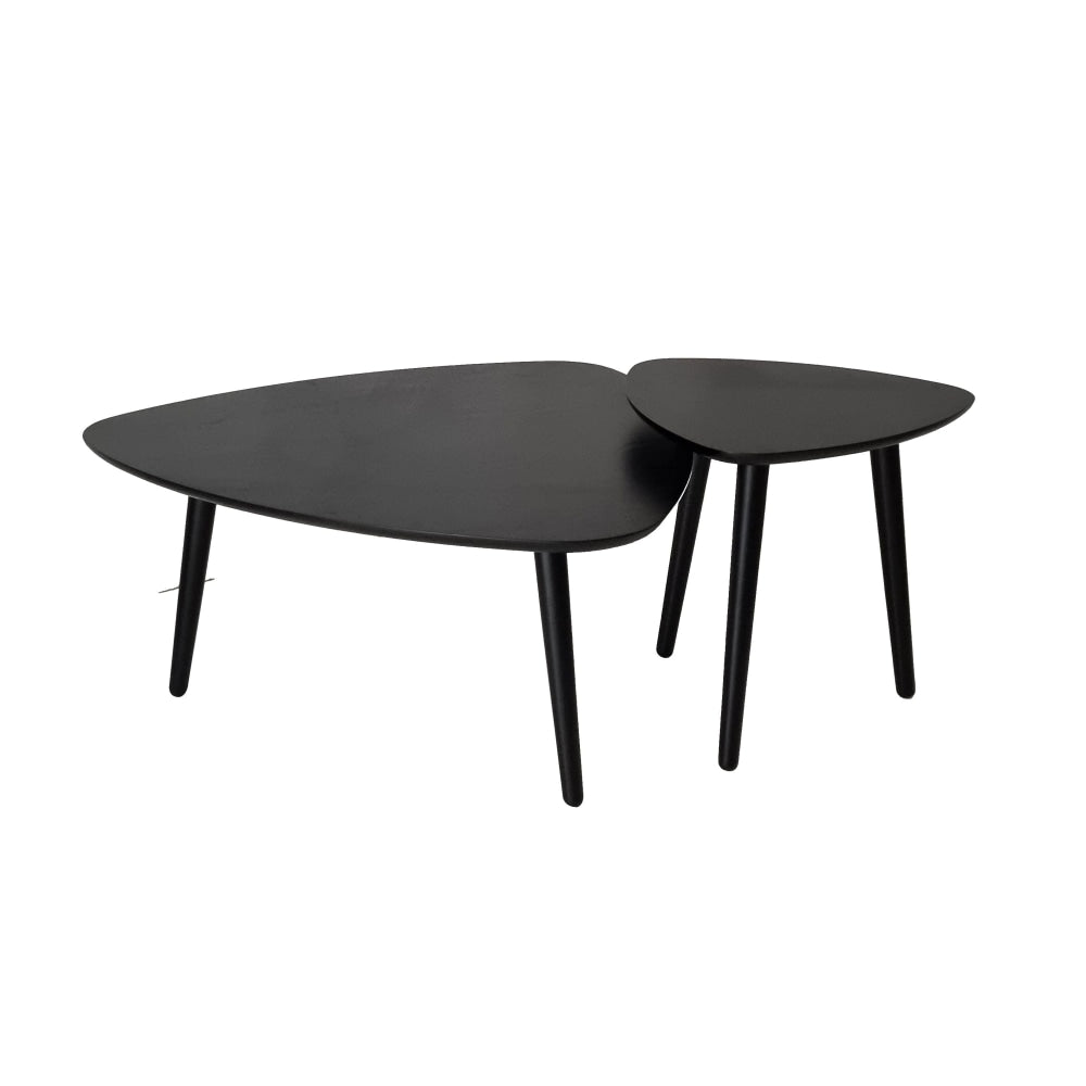 Hilda Nesting Set of 2 Living Room Coffee Table - Black Fast shipping On sale