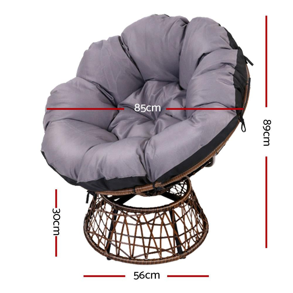 Papasan Chair - Brown Outdoor Furniture Fast shipping On sale