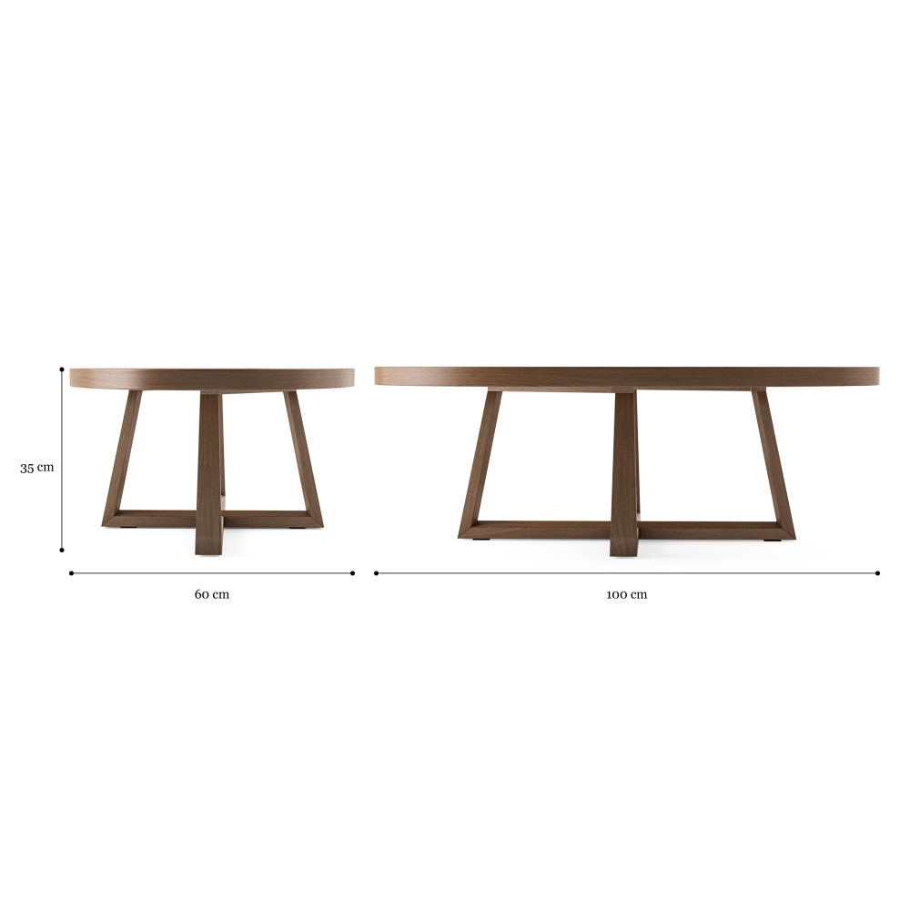 Parc Coffee Table Buff Brown Oak Wood Fast shipping On sale