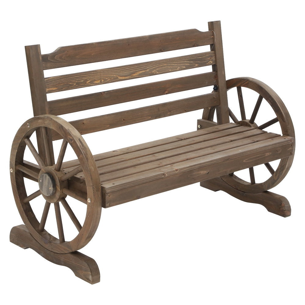 Park Bench Wooden Wagon Chair Outdoor Garden Backyard Lounge Furniture Fast shipping On sale