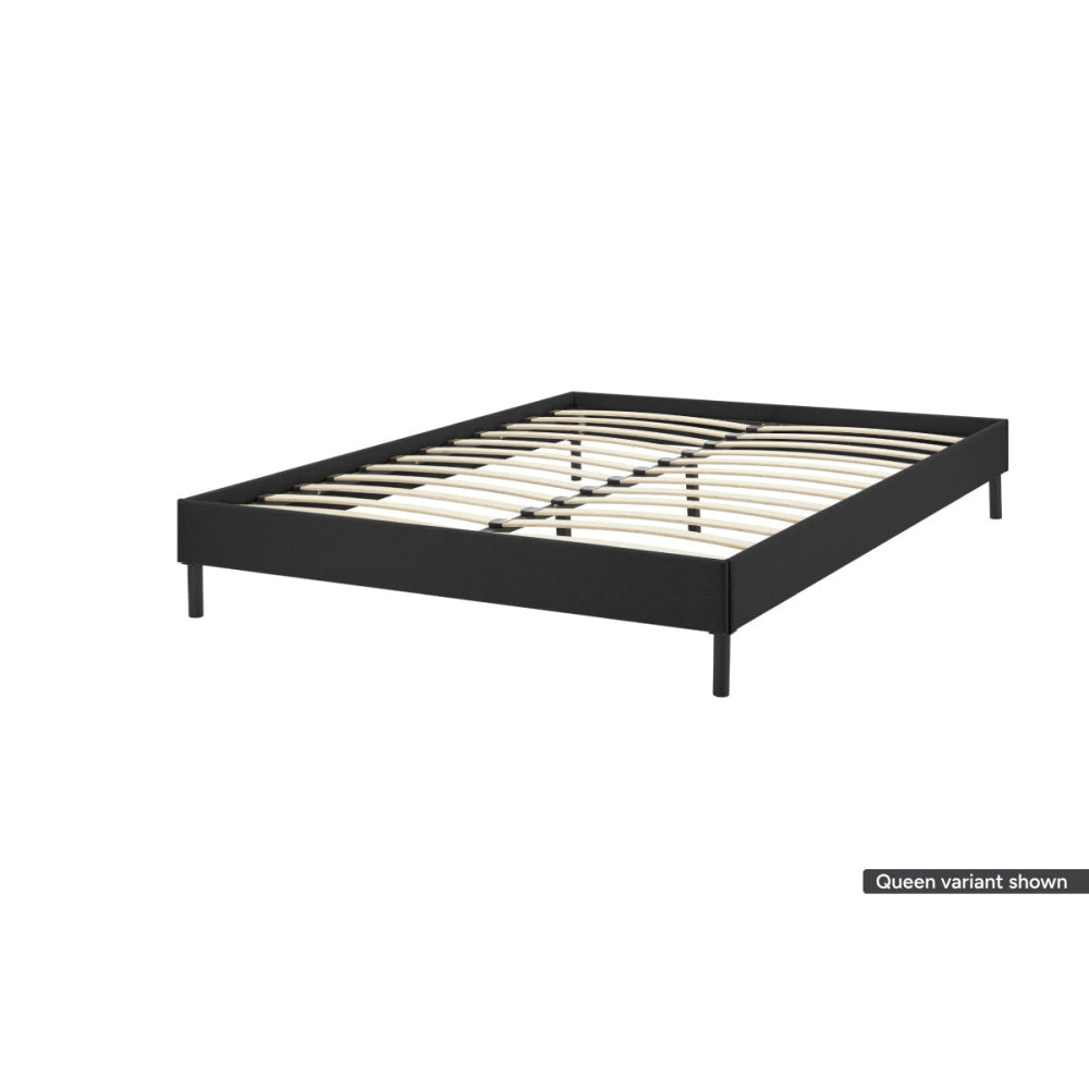 Parker Fabric Bed Base Frame King Size Black Fast shipping On sale