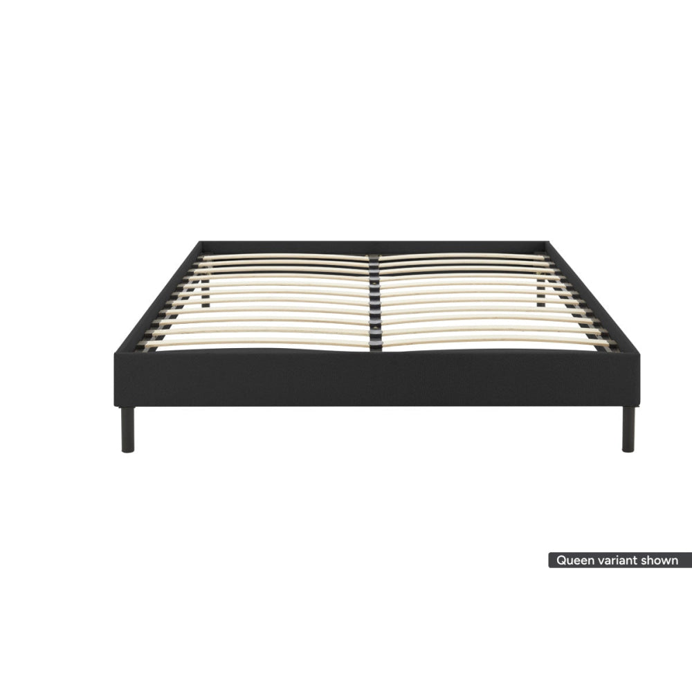 Parker Fabric Bed Base Frame King Size Black Fast shipping On sale