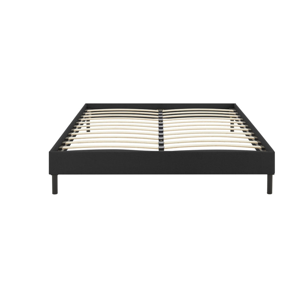 Parker Fabric Bed Base Frame King Size Black Fast shipping On sale