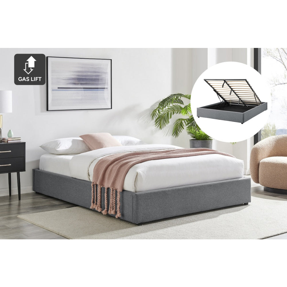 Parker Gas Lift Storage Bed Frame Grey Fast shipping On sale