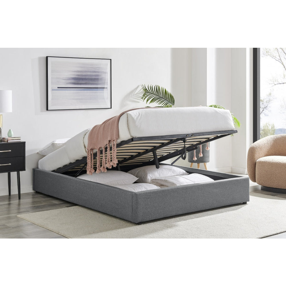 Parker Gas Lift Storage Bed Frame Grey Fast shipping On sale