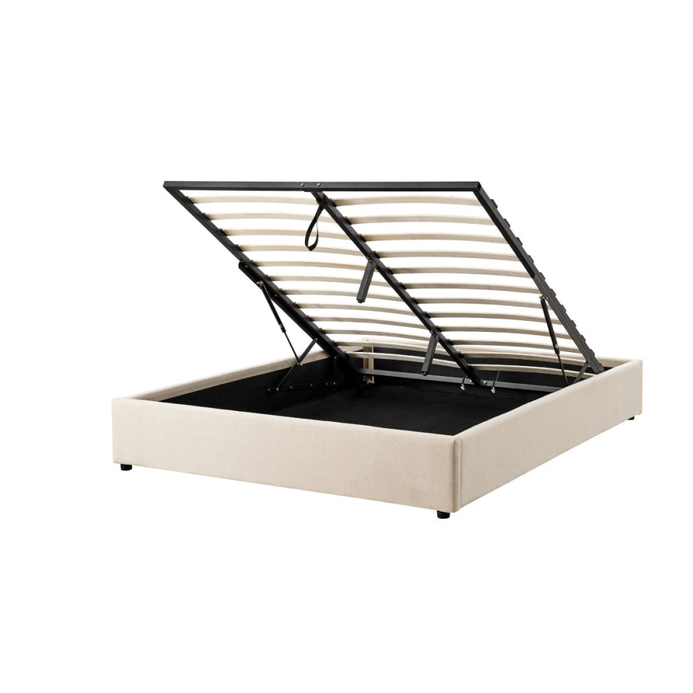 Parker Gas Lift Storage Bed Frame Queen Size Beige Fast shipping On sale