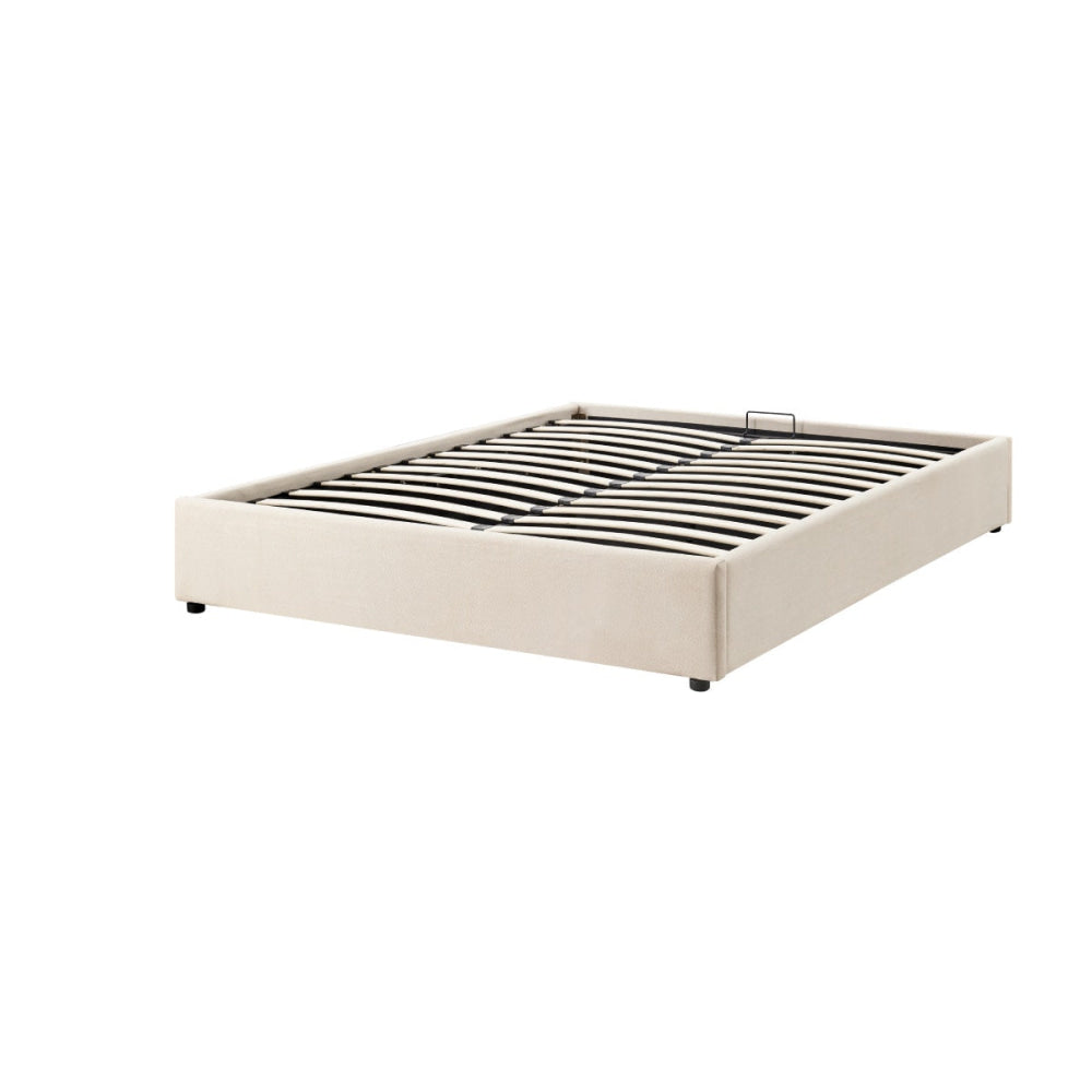 Parker Gas Lift Storage Bed Frame Queen Size Beige Fast shipping On sale