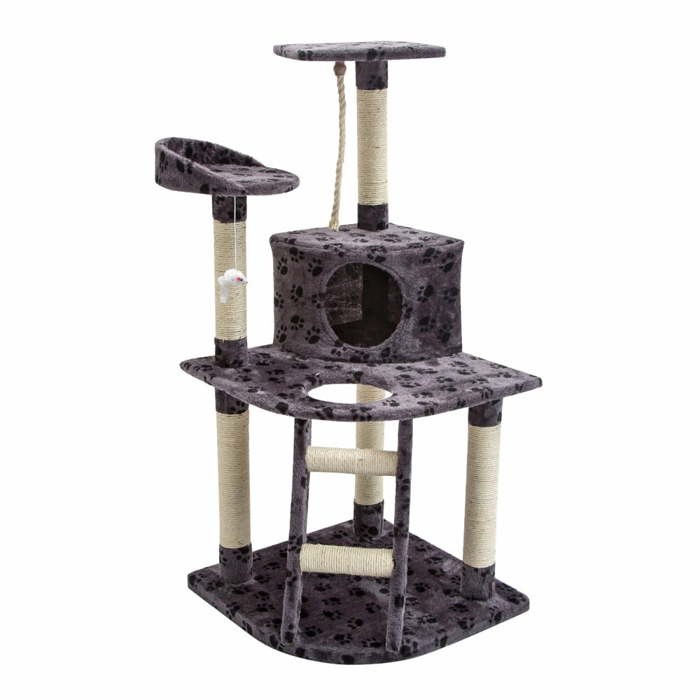 Paw Mate 120cm Grey Cat Tree Bear Multi Level Scratcher Cares Fast shipping On sale