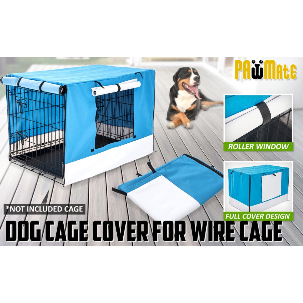 Paw Mate Blue Cage Cover Enclosure for Wire Dog Crate 48in Cares Fast shipping On sale