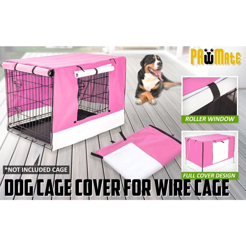 Paw Mate Pink Cage Cover Enclosure for Wire Dog Crate 30in Cares Fast shipping On sale