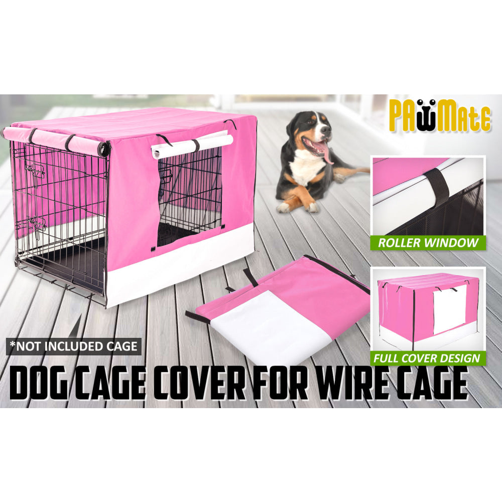 Paw Mate Pink Cage Cover Enclosure for Wire Dog Crate 48in Cares Fast shipping On sale